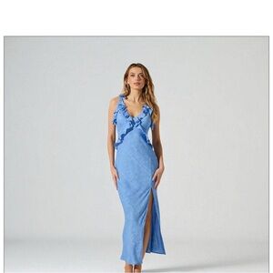 ASTR THE LABEL Sorbae ruffle maxi dress size small